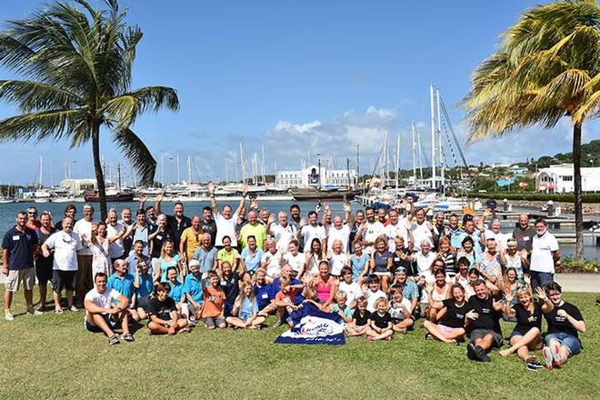 The crews of World ARC 2016-2017 in Saint Lucia © WCC / Lucia Ivanissevich